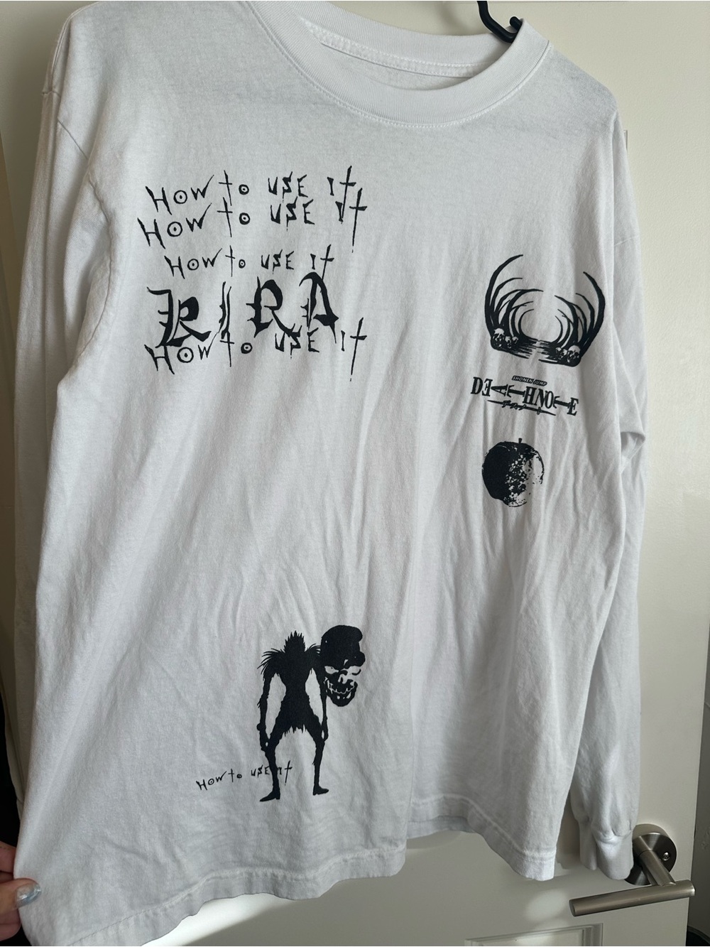 Dumbgoods Deathnote white long sleeve
